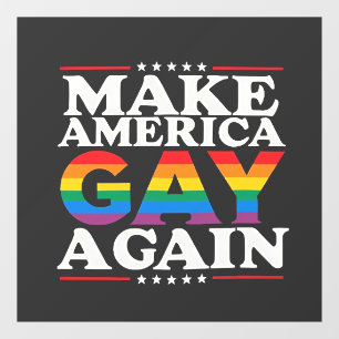 Maak Amerika weer gay LGBT Pride Maand Raamsticker