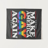 Maak Amerika weer gay LGBT Pride Month  Wandkleed (Voorkant (horizontaal))