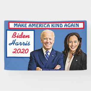 Maak Amerika weer gek, Biden en Harris 2020 Spandoek