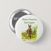 Maak Amerika weer gek op Bunny Rabbit Button (Voorkant /achterkant)