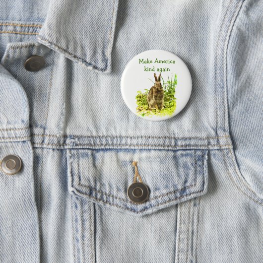 Maak Amerika weer gek op Bunny Rabbit Button (In situ)
