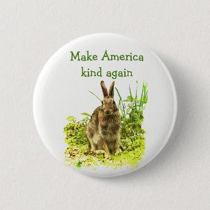 Maak Amerika weer gek op Bunny Rabbit Button