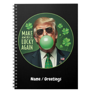 Maak Amerika weer gelukkig grappig Trump Bubblegum Notitieboek