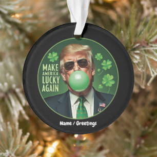 Maak Amerika weer gelukkig grappig Trump Bubblegum Ornament