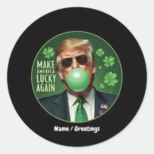 Maak Amerika weer gelukkig grappig Trump Bubblegum Ronde Sticker