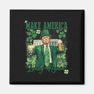 Maak Amerika weer gelukkig grappig Trump St Patric Magneet