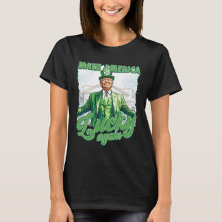 Maak Amerika weer gelukkig met Trump op St Patrick T-shirt