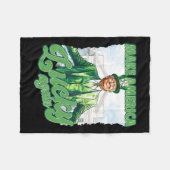 Maak Amerika weer gelukkig met Trump St. Patrick's Fleece Deken (Voorkant (Horizontaal))