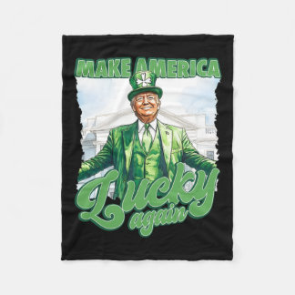 Maak Amerika weer gelukkig met Trump St. Patrick's Fleece Deken
