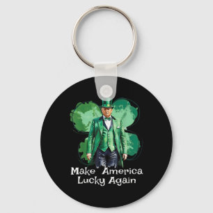 Maak Amerika weer gelukkig Patricks Day Grappig Tr Sleutelhanger