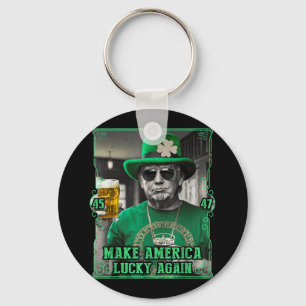 Maak Amerika weer gelukkig St. Patricks Day 2025 G Sleutelhanger