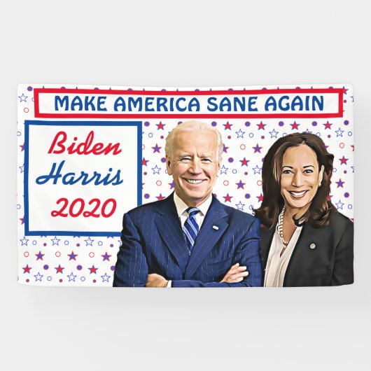 Maak Amerika weer gezond Biden en Harris 2020 Spandoek (Horizontaal)