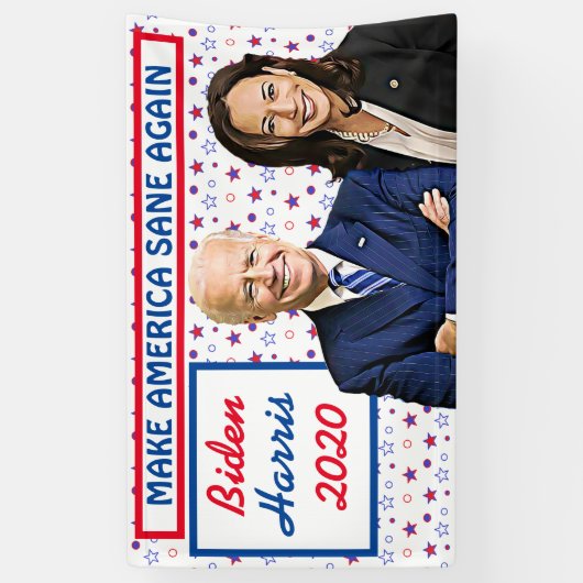 Maak Amerika weer gezond Biden en Harris 2020 Spandoek (Verticaal)