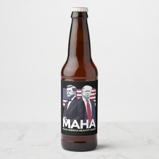 Maak Amerika weer gezond Bier Etiket (Voorkant)