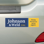 Maak Amerika weer gezond. Bumpersticker (Op auto)