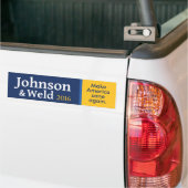 Maak Amerika weer gezond. Bumpersticker (Op Truck)