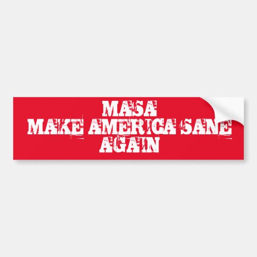 Maak Amerika weer gezond Bumpersticker (Voorkant)