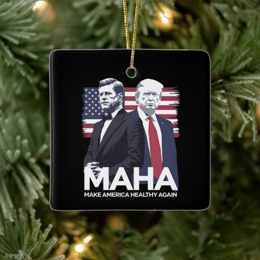 Maak Amerika weer gezond Keramisch Ornament (Boom)