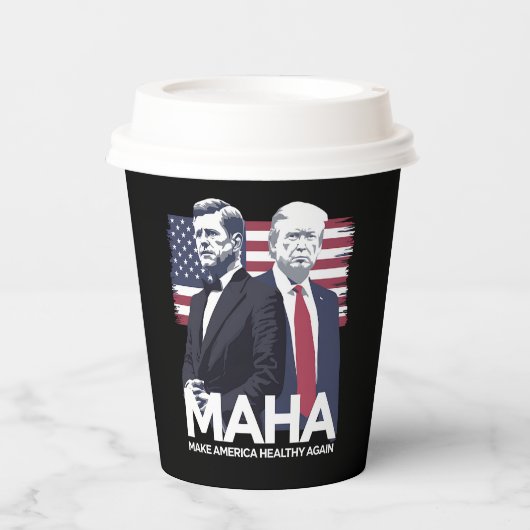Maak Amerika weer gezond Papieren Bekers (Voorkant)