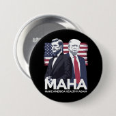 Maak Amerika weer gezond Ronde Button 7,6 Cm (Voorkant /achterkant)