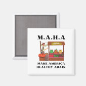 Maak Amerika weer gezond Veggie Stand Trump RfK Magneet (Voorkant / Achterkant)
