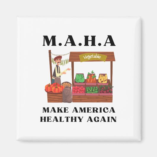 Maak Amerika weer gezond Veggie Stand Trump RfK Magneet (Voorkant)