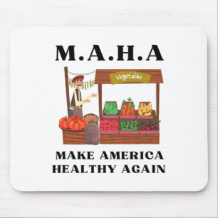 Maak Amerika weer gezond Veggie Stand Trump RfK Muismat