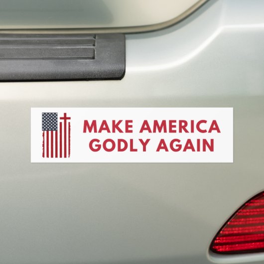 Maak Amerika weer goddelijk Bumpersticker (Op auto)