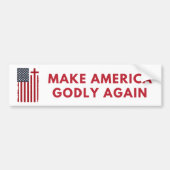 Maak Amerika weer goddelijk Bumpersticker (Voorkant)