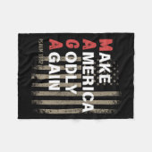 Maak Amerika weer godvruchtig Psalm 33 Fleece Deken (Voorkant (Horizontaal))
