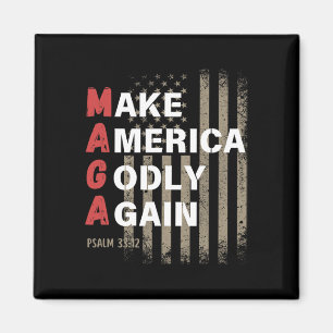 Maak Amerika weer godvruchtig Psalm 33 Magneet