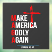 Maak Amerika weer godvruchtig Trump Inaguration Ma Raamsticker (Vel 3)