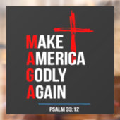 Maak Amerika weer godvruchtig Trump Inaguration Ma Raamsticker (Vel 2)