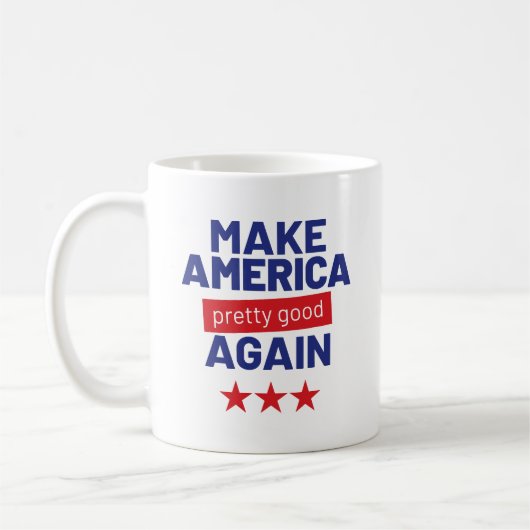 Maak Amerika weer  goed, grappige slogan Koffiemok (Links)