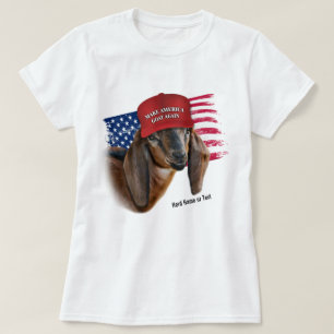 Maak Amerika weer goed in Nubian Kind Goat T-shirt