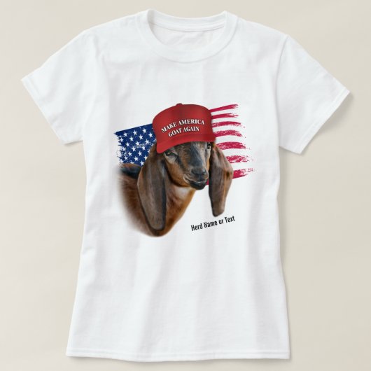 Maak Amerika weer goed in Nubian Kind Goat T-shirt (Design voorkant)