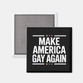 Maak Amerika weer grappig gay Pride maand Magneet (Voorkant / Achterkant)
