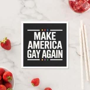 Maak Amerika weer grappig homoseksueel Pride Month Servet