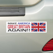 Maak Amerika weer Groot-Brittannië! Bumpersticker (Op auto)