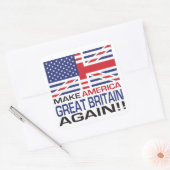 Maak Amerika weer Groot-Brittannië! -Vlag Vierkante Sticker (Envelop)