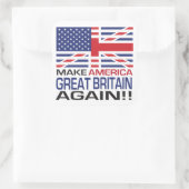 Maak Amerika weer Groot-Brittannië! -Vlag Vierkante Sticker (Tas)