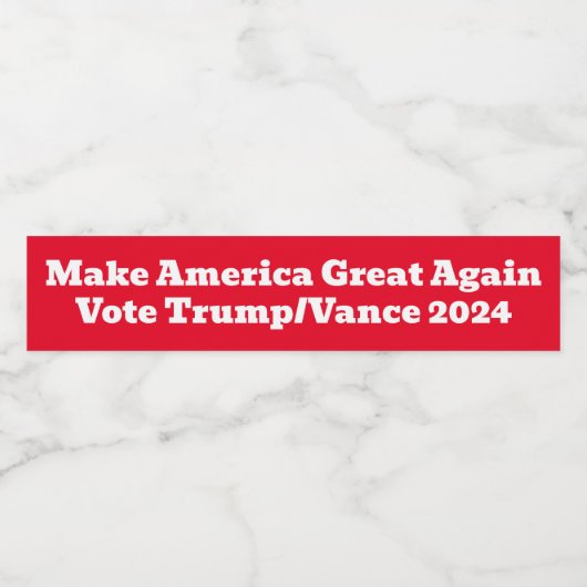 Maak Amerika weer groot Stem Trump Vance 2024 Waterfles Etiket (Enkel label)