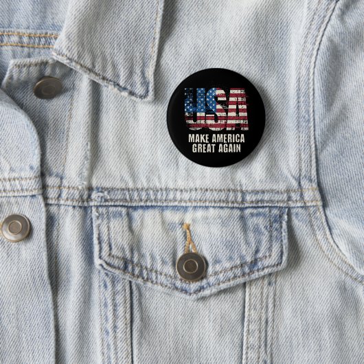 Maak Amerika weer groot Sticker Ronde Button 5,7 Cm (In situ)