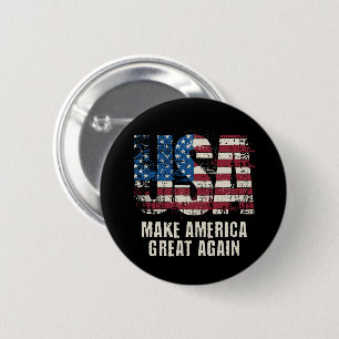 Maak Amerika weer groot Sticker Ronde Button 5,7 Cm