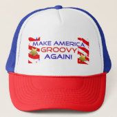 Maak Amerika weer groovy!Trucker Hat Trucker Pet (Voorkant)