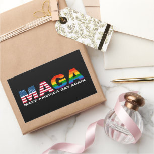 Maak Amerika weer homo 2025 LGBTQ+  Rechthoekige Sticker
