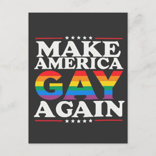 Maak Amerika weer homo LHBT Pride Month Aankondigingskaart