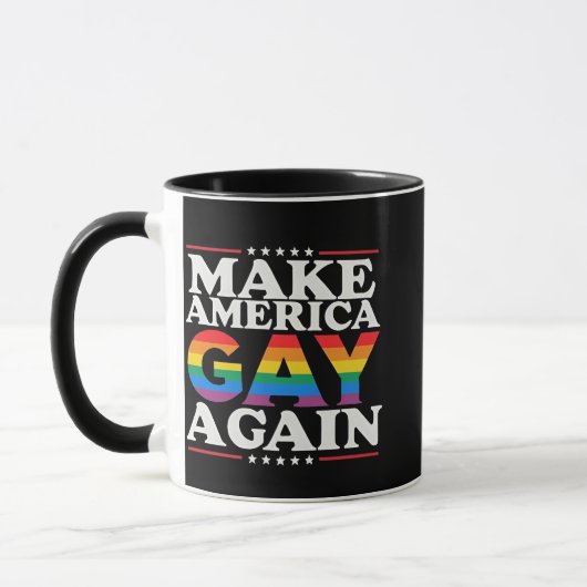 Maak Amerika weer homo LHBT Pride Month Mok (Links)