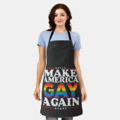 Maak Amerika weer homo LHBT Pride Month Schort (Gedragen)