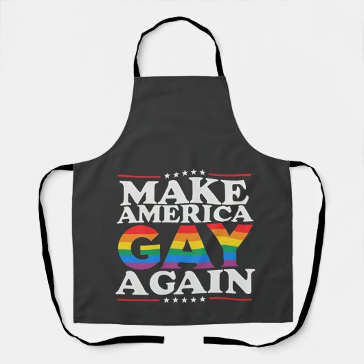 Maak Amerika weer homo LHBT Pride Month Schort (Voorkant)